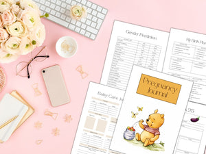 The Ultimate Pregnancy Journal, Printable Pregnancy Journal, Winnie the Pooh Pregnancy Planner, Pregnancy Memory Book, Bump to Baby, PDF