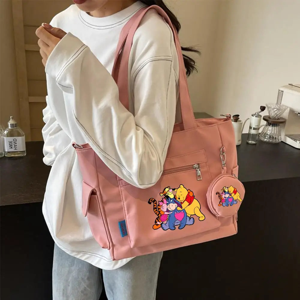 Winnie the Pooh  Composite Shoulder Bag Versatile Lazy Style Crossbody Bag