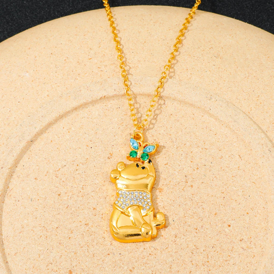 Winnie the Pooh Diamond Necklace