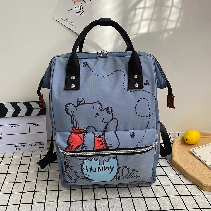Winnie The Pooh Diaper Backpack Cute Mother and Baby Bag Large Capacity Lightweight Travel Mommy Bags