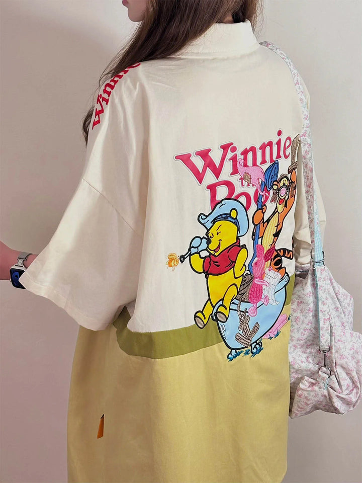 winnie the pooh Embroidered Shirt