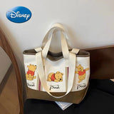 Winnie The Pooh Women's Canvas Handbag for Commuting, Versatile Large-capacity Shoulder Crossbody Bag