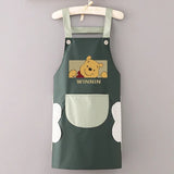 Winnie the Pooh Kitchen Cooking Apron Polyester Waterproof Oil-Proof