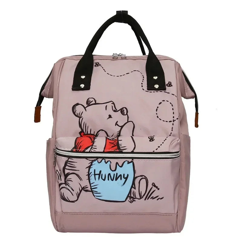 Winnie The Pooh Diaper Backpack Cute Mother and Baby Bag Large Capacity Lightweight Travel Mommy Bags