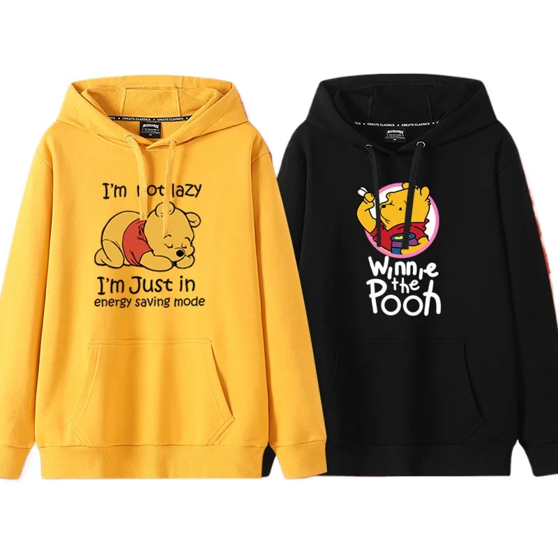 Winnie the Pooh Fashion Simple Sweater  Loose and Comfortable Hooded