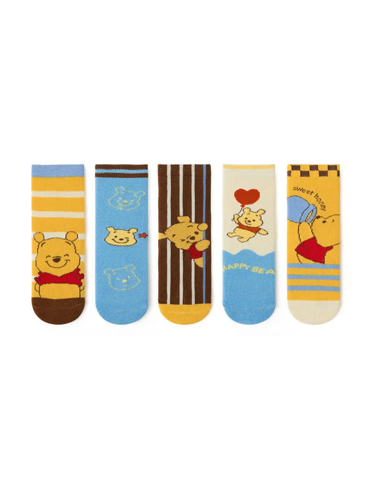 5 Pairs Winnie the Pooh Kids Socks