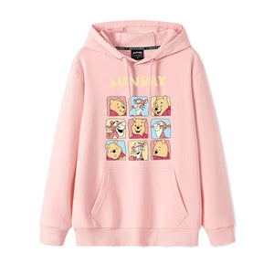 Winnie the Pooh Fashion Simple Sweater  Loose and Comfortable Hooded