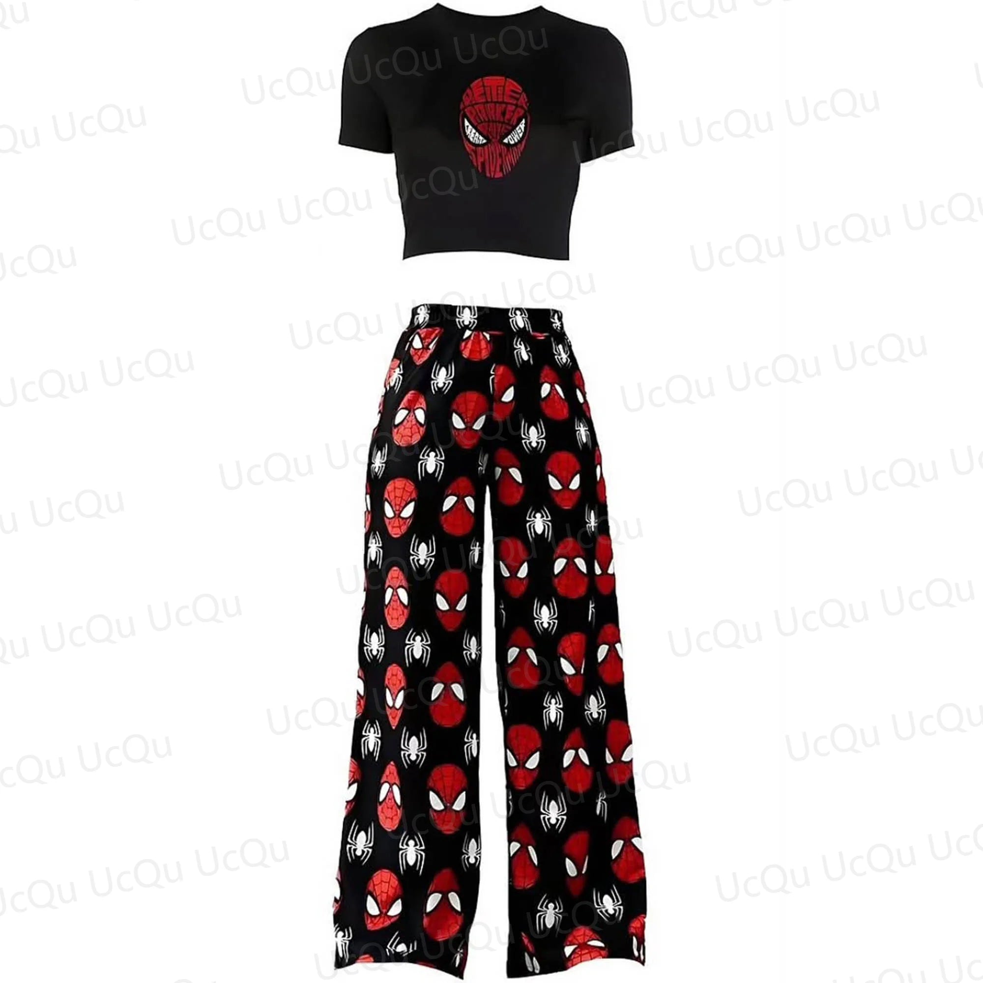 Summer Winnie the Pooh  crop top UCQU T-Shirt With Pajama pants