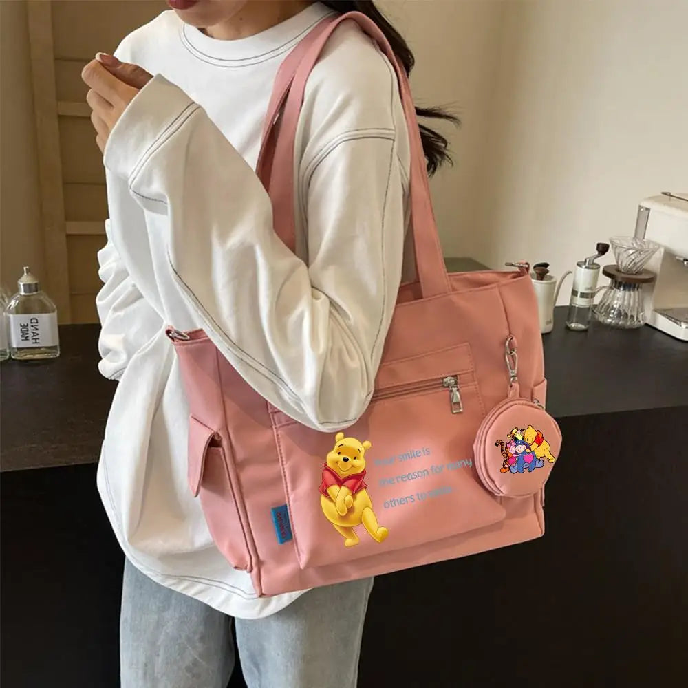 Winnie the Pooh  Composite Shoulder Bag Versatile Lazy Style Crossbody Bag