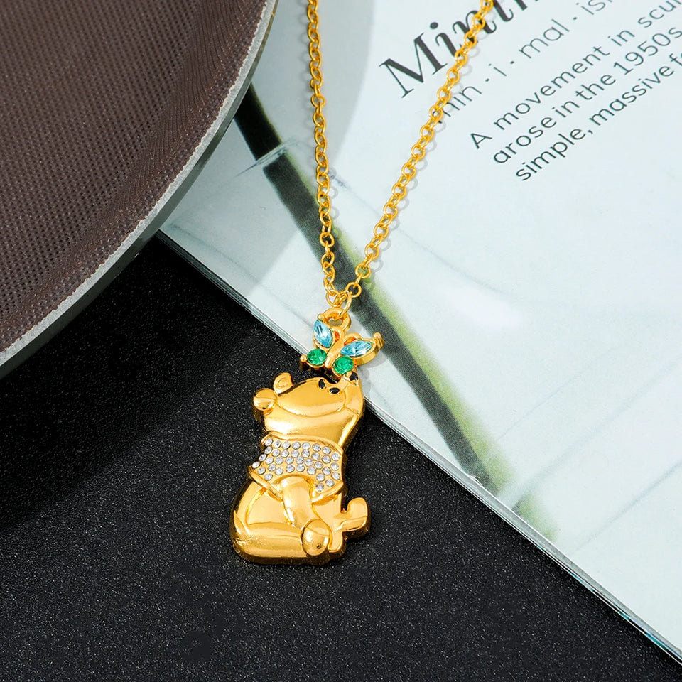 Winnie the Pooh Diamond Necklace