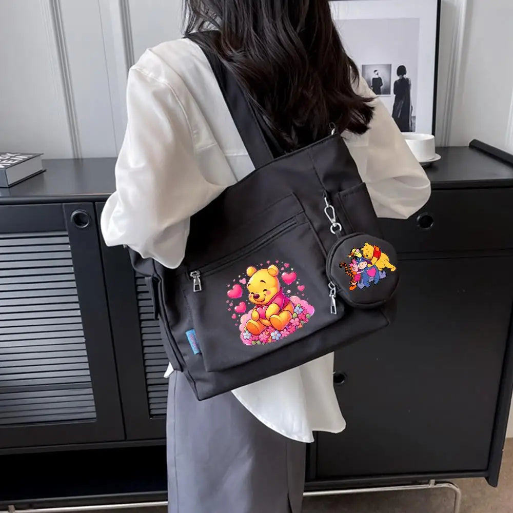 Winnie the Pooh  Composite Shoulder Bag Versatile Lazy Style Crossbody Bag