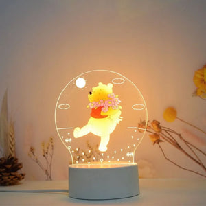 Winnie the Pooh 3D table lamp LED night light bedroom decoration lamp children's