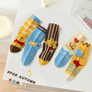 5 Pairs Winnie the Pooh Kids Socks