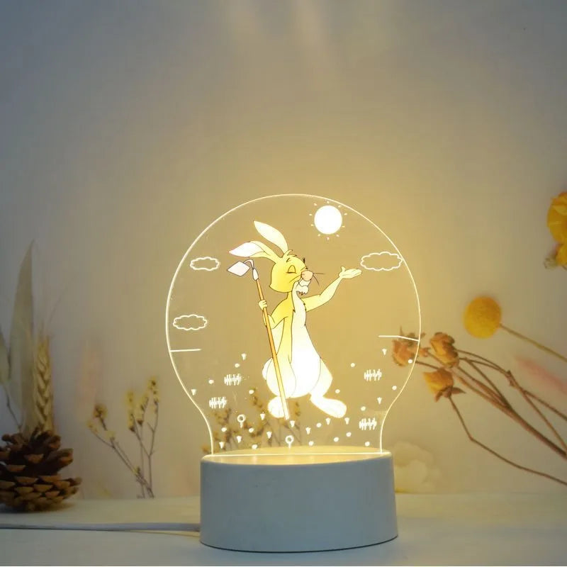 Winnie the Pooh 3D table lamp LED night light bedroom decoration lamp children's