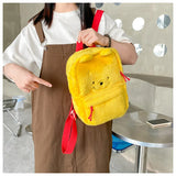 Disney Winnie The Pooh New Plush Backpack Cartoon Cute Children Plush Doll Backpack Large Capacity Cute Parent-child Backpack