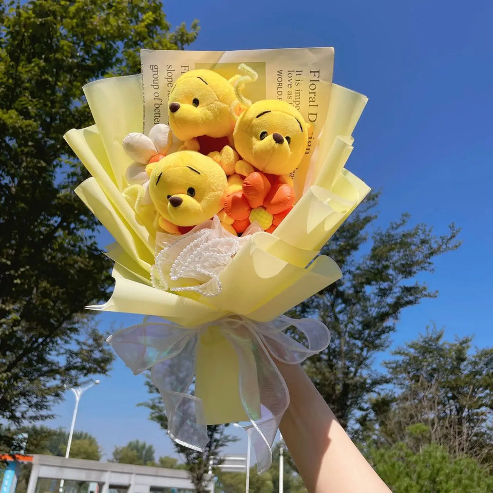 Winnie the Pooh Plush Flower Bouquet