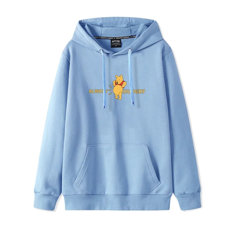 Winnie the Pooh Fashion Simple Sweater  Loose and Comfortable Hooded