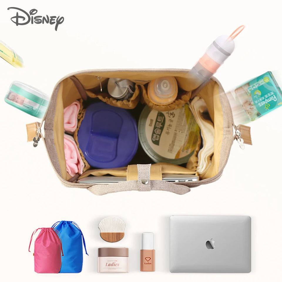 Disney Baby Diaper Backpack with USB, Bottle Insulation, Heating, Mummy Nappy Changing Bags for Baby Care