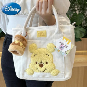 Winnie The Pooh Canvas Messenger Bag Honey Pot Pendant Doll Portable Hand-held