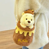 PoohBear Plush Honey Jar Child Handbag Popular Fashion Trend Crossbody Bag Toy Gift