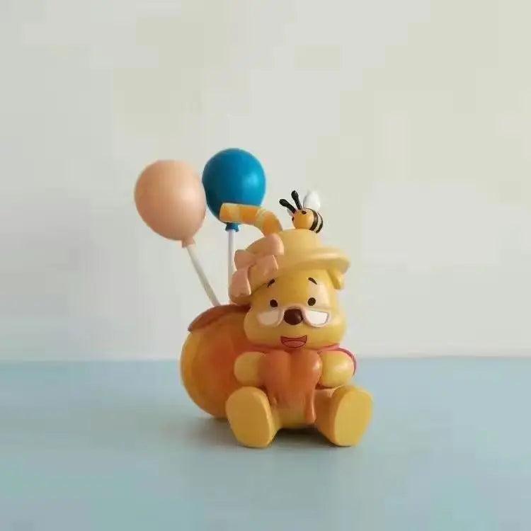 Winnie the Pooh figures Pig Eeyore cute doll car model room desktop blind box decorative ornament