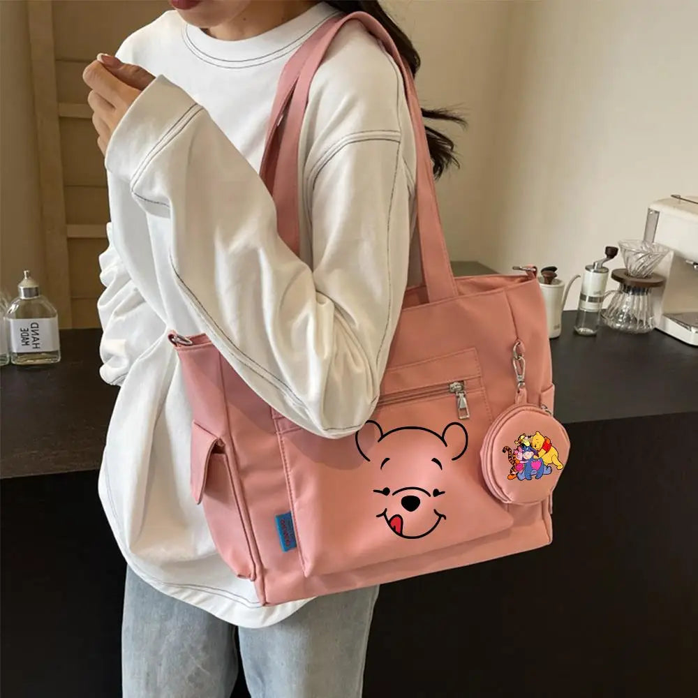 Winnie the Pooh  Composite Shoulder Bag Versatile Lazy Style Crossbody Bag