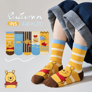 5 Pairs Winnie the Pooh Kids Socks