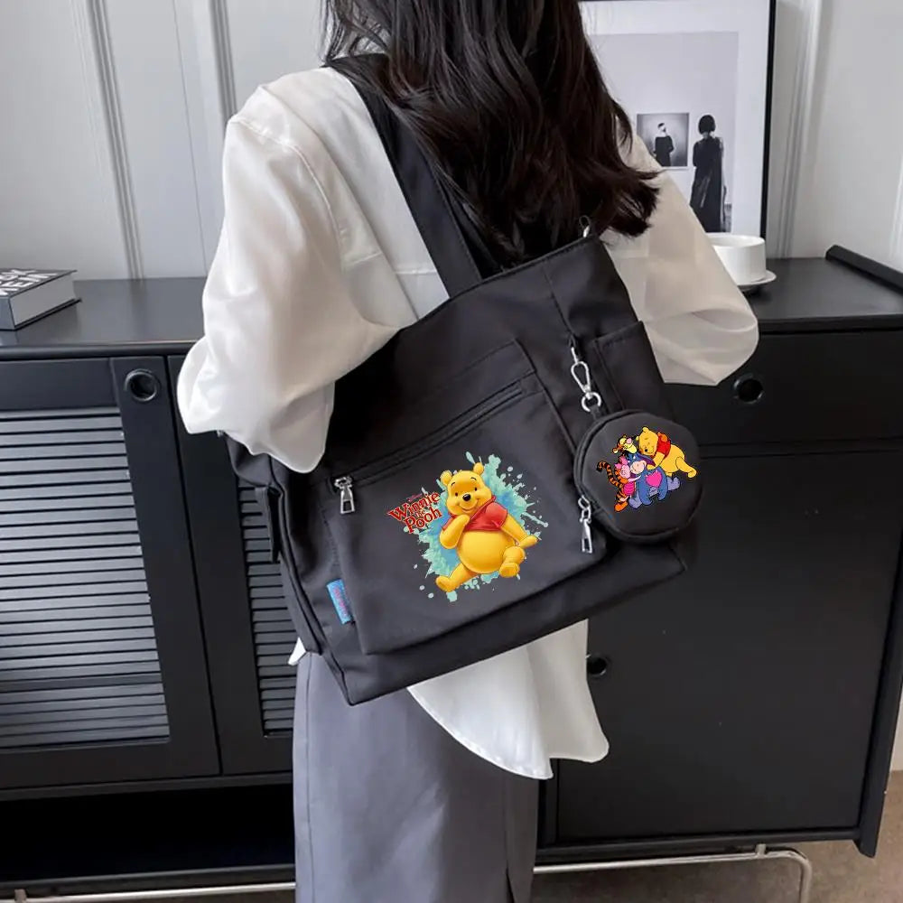 Winnie the Pooh  Composite Shoulder Bag Versatile Lazy Style Crossbody Bag