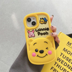 Luxury smile Winnie the Pooh bee Shell Phone Case For iPhone 14 13 12 11 Pro Max