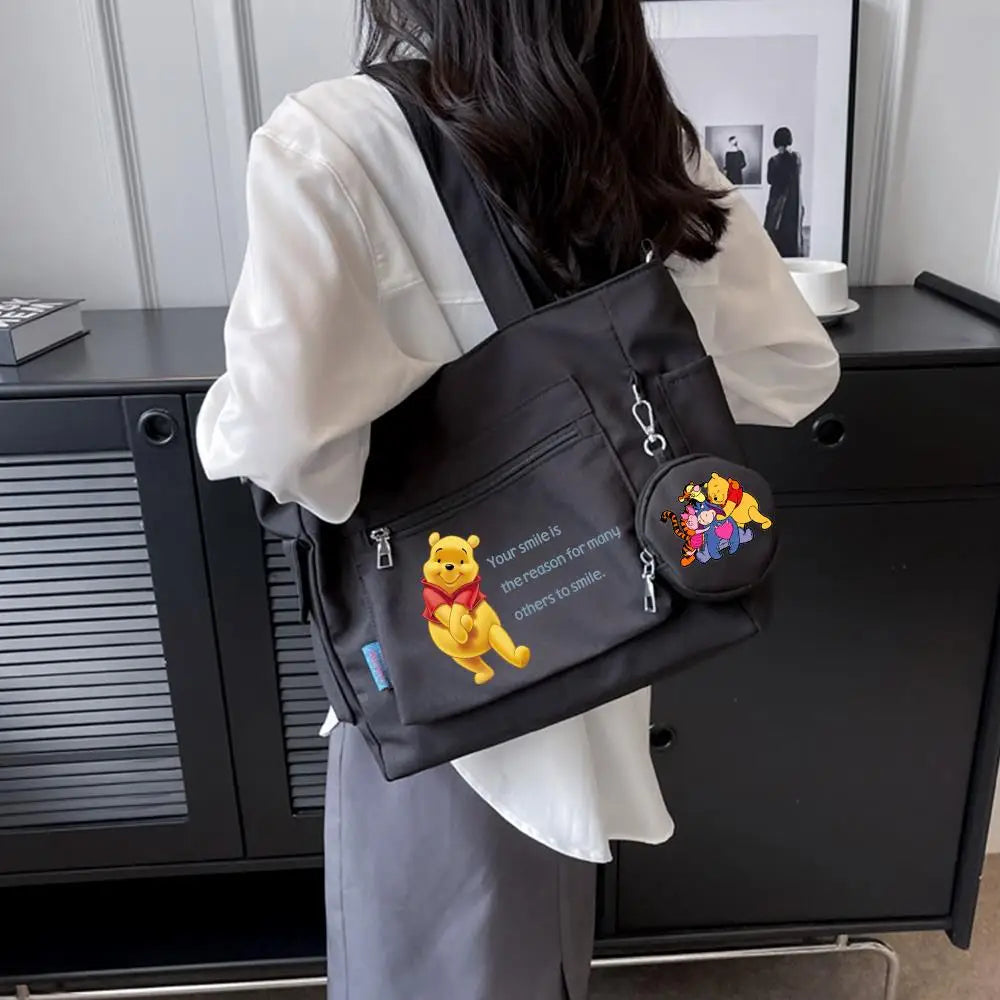 Winnie the Pooh  Composite Shoulder Bag Versatile Lazy Style Crossbody Bag