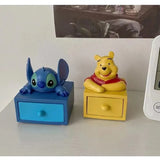 Disney Box Desktop Ornament  Figures Bracelets Necklace Earring Ring Resin Storage Boxes Gifts