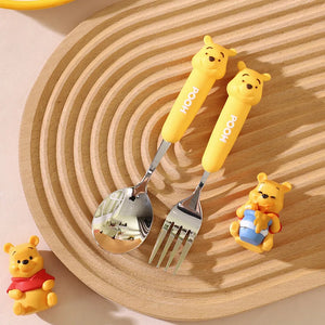 Disney Winnie The Pooh Steel Spoon Cartoon Cute Spoon Fork Funny Children Spoon Tableware Party Gift