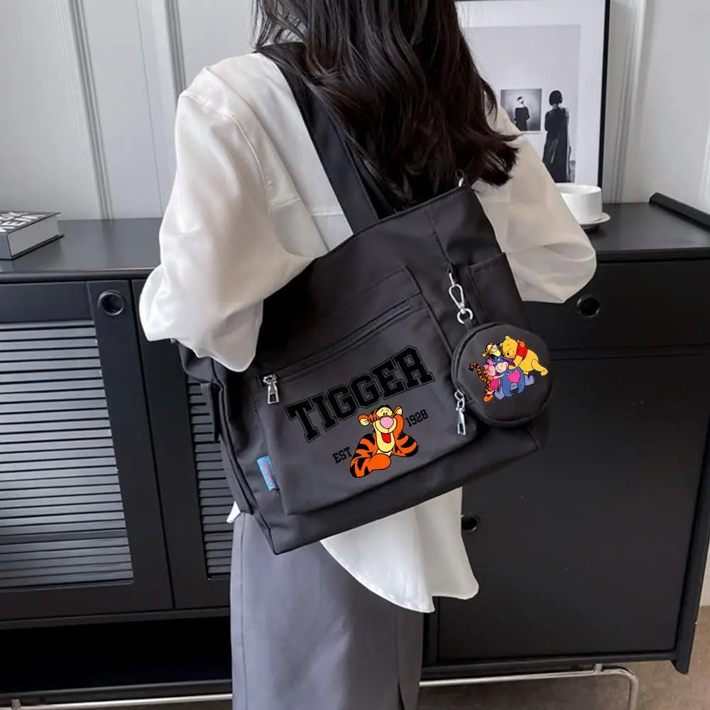 Winnie the Pooh  Composite Shoulder Bag Versatile Lazy Style Crossbody Bag