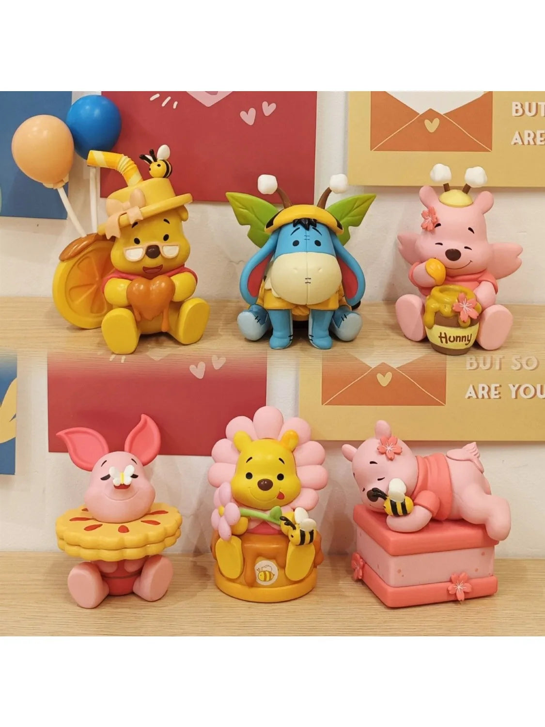 Winnie the Pooh figures Pig Eeyore cute doll car model room desktop blind box decorative ornament