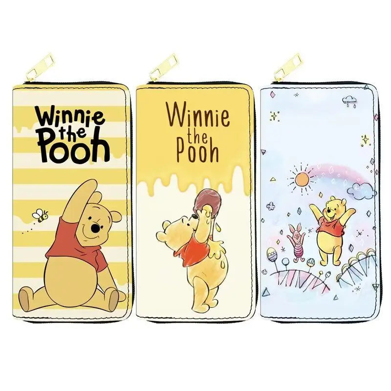 Winnie The Pooh Shield Long Wallets PU Leather Female