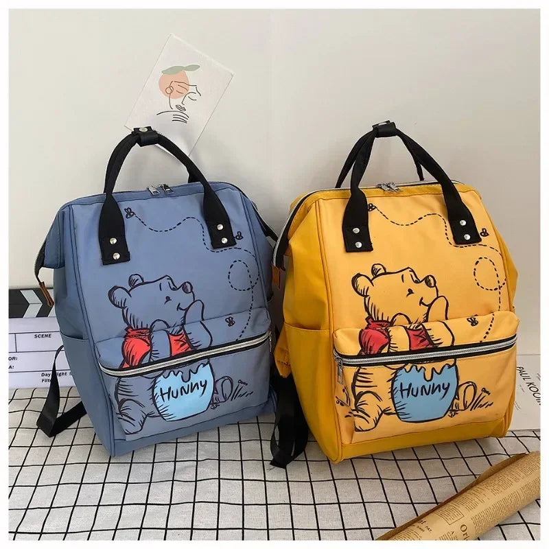 Winnie The Pooh Diaper Backpack Cute Mother and Baby Bag Large Capacity Lightweight Travel Mommy Bags