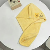 2pcs  Winnie The Pooh Bear Plush Dry Hair Cap And Shower Skirt