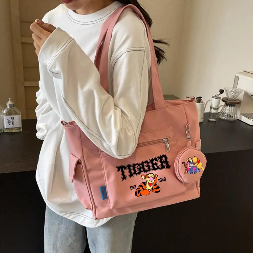 Winnie the Pooh  Composite Shoulder Bag Versatile Lazy Style Crossbody Bag