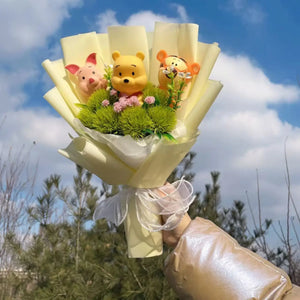 Winnie the Pooh Plush Flower Bouquet