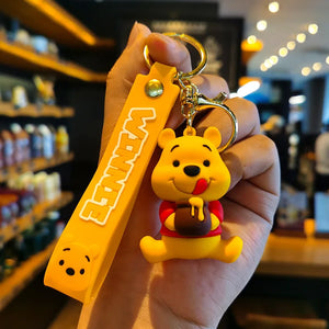 Winnie the Pooh doll keychain exquisite book bag pendant car key