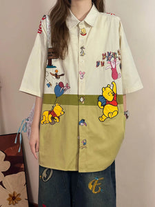 winnie the pooh Embroidered Shirt